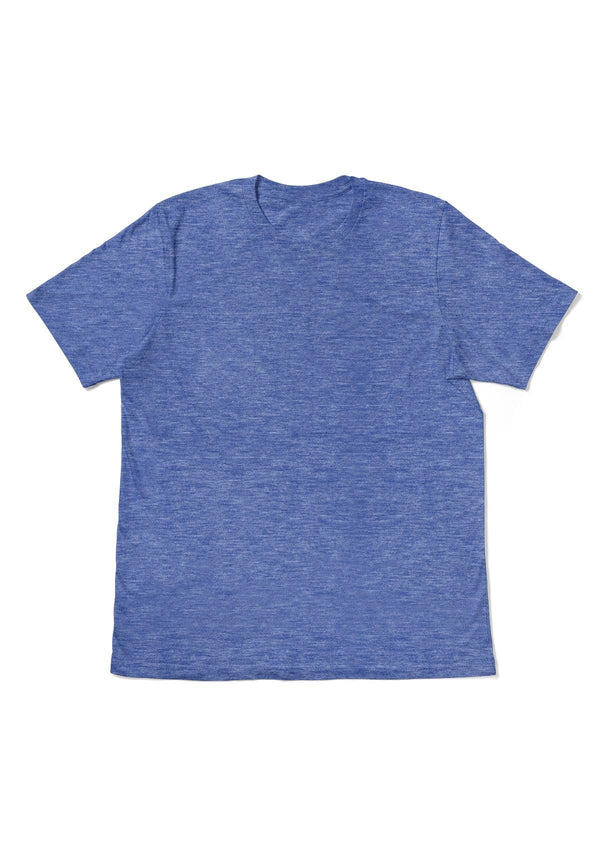 Men's Royal Blue Heather Short Sleeve Crew Neck T-Shirt - Perfect TShirt Co