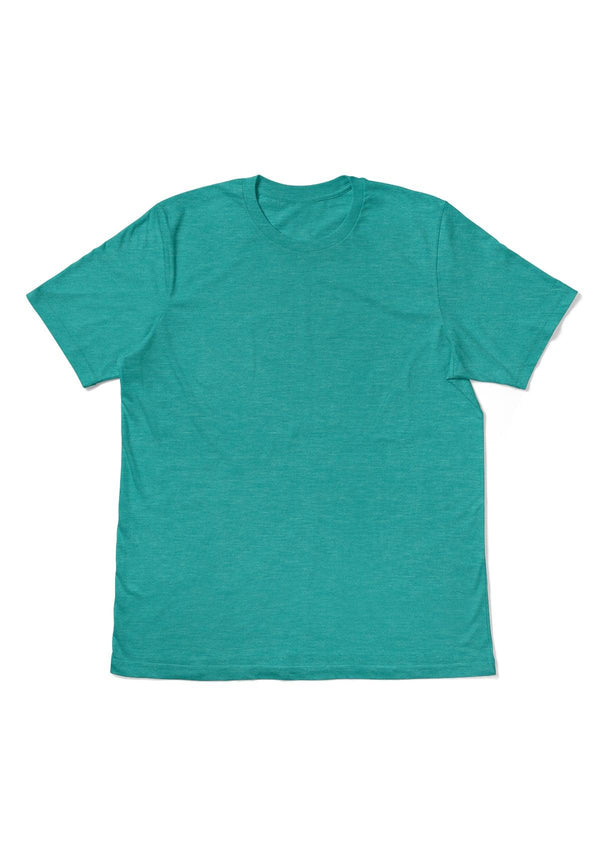 Men's Sea Green Heather Short Sleeve Crew Neck T-Shirt - Perfect TShirt Co