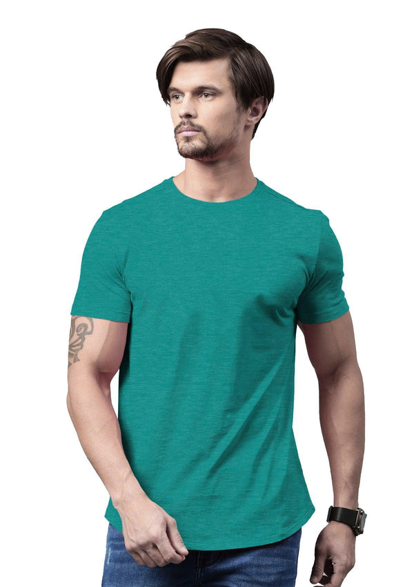 Men's Sea Green Heather Short Sleeve Crew Neck T-Shirt - Perfect TShirt Co