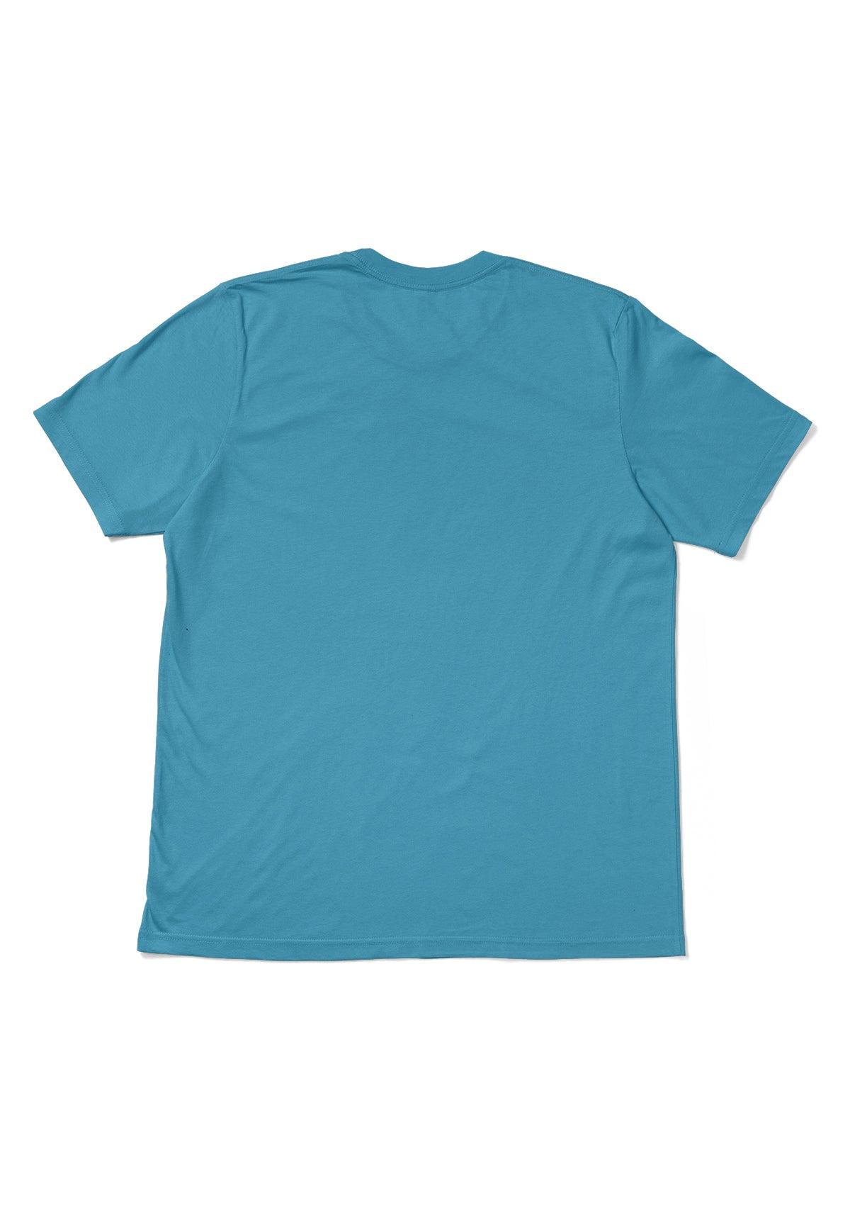 Men's Short Sleeve Crew Neck T-Shirt - Aqua Blue - Perfect TShirt Co