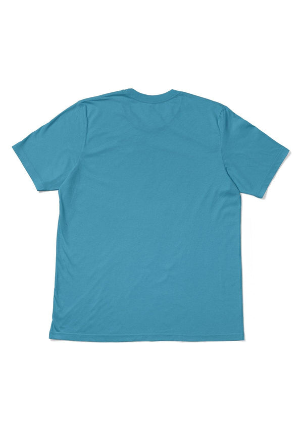 Men's Short Sleeve Crew Neck T-Shirt - Aqua Blue - Perfect TShirt Co