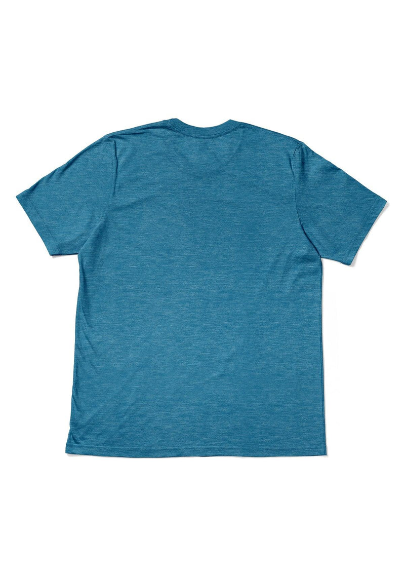 Men's Short Sleeve Crew Neck T-Shirt - Aqua Triblend - Perfect TShirt Co