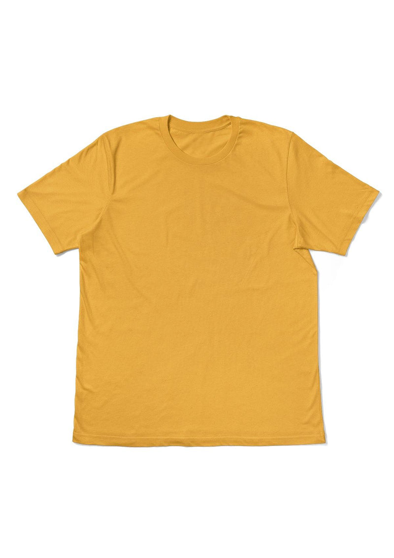 Men's Short Sleeve Crew Neck T-Shirt - Gold Yellow - Perfect TShirt Co