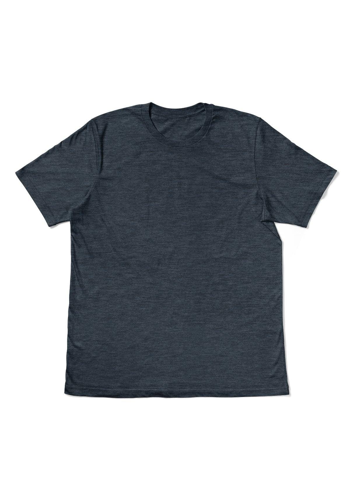 Men's Short Sleeve Crew Neck T-Shirt - Steel Blue Triblend - Perfect TShirt Co