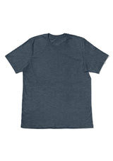 Men's Slate Blue Heather Short Sleeve Crew Neck T-Shirt - Perfect TShirt Co