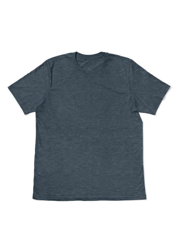Men's Slate Blue Heather Short Sleeve Crew Neck T-Shirt - Perfect TShirt Co