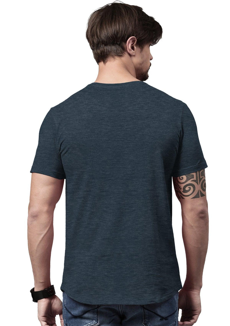 Men's Slate Blue Heather Short Sleeve Crew Neck T-Shirt - Perfect TShirt Co