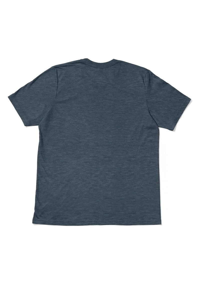 Men's Slate Blue Heather Short Sleeve Crew Neck T-Shirt - Perfect TShirt Co