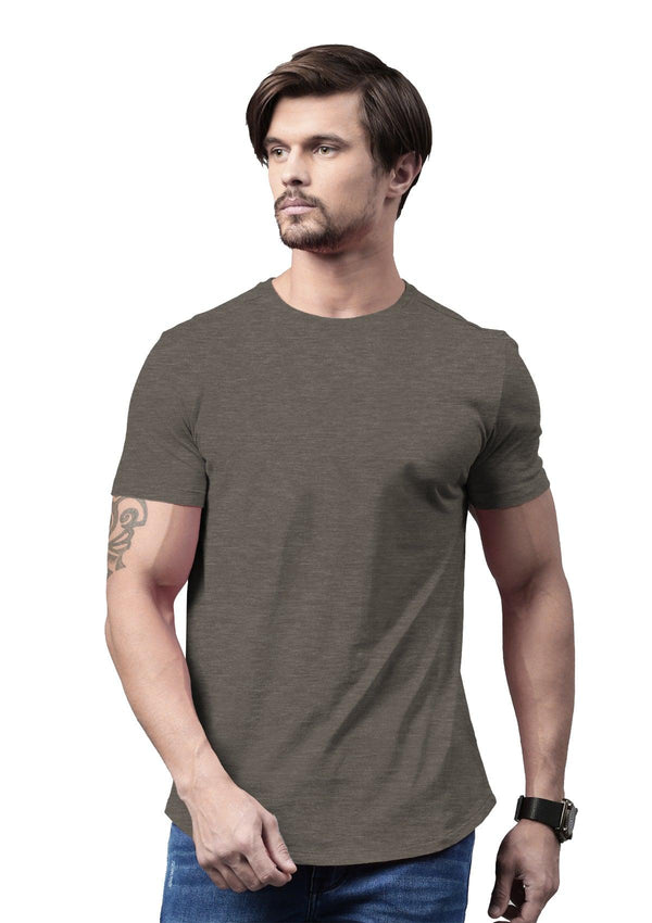 Men's Stone Gray Heather Short Sleeve Crew Neck T-Shirt - Perfect TShirt Co