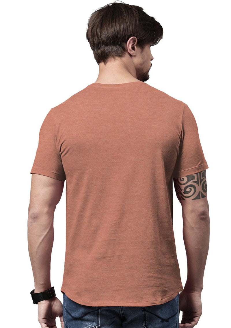 Men's Sunset Orange Heather Short Sleeve Crew Neck T-Shirt - Perfect TShirt Co