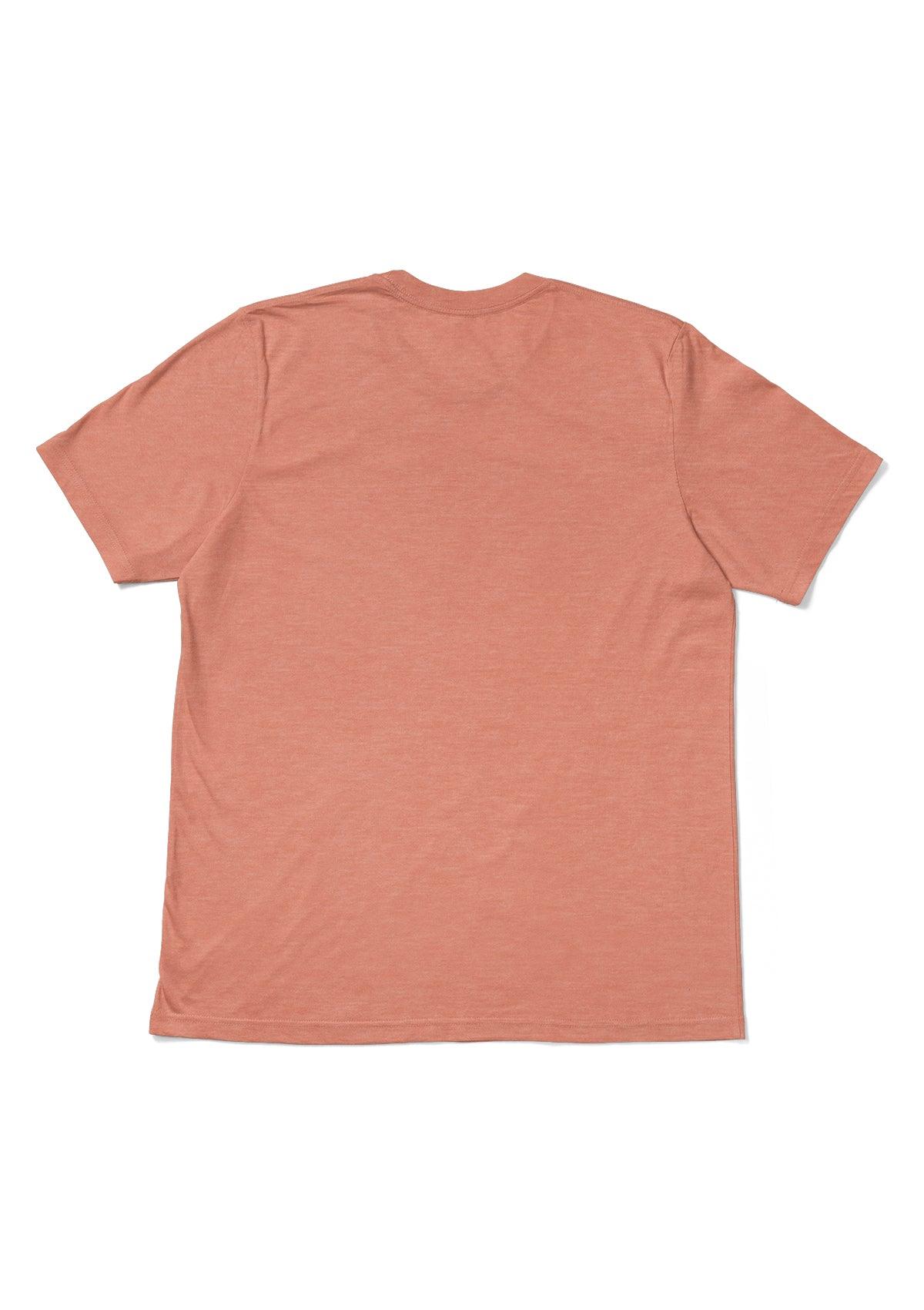 Perfect Tshirt Co. Men s Sunset Orange Heather Crew Neck T Shirt Soft Heather Blend 2XL Sunset Orange Cotton Polyester