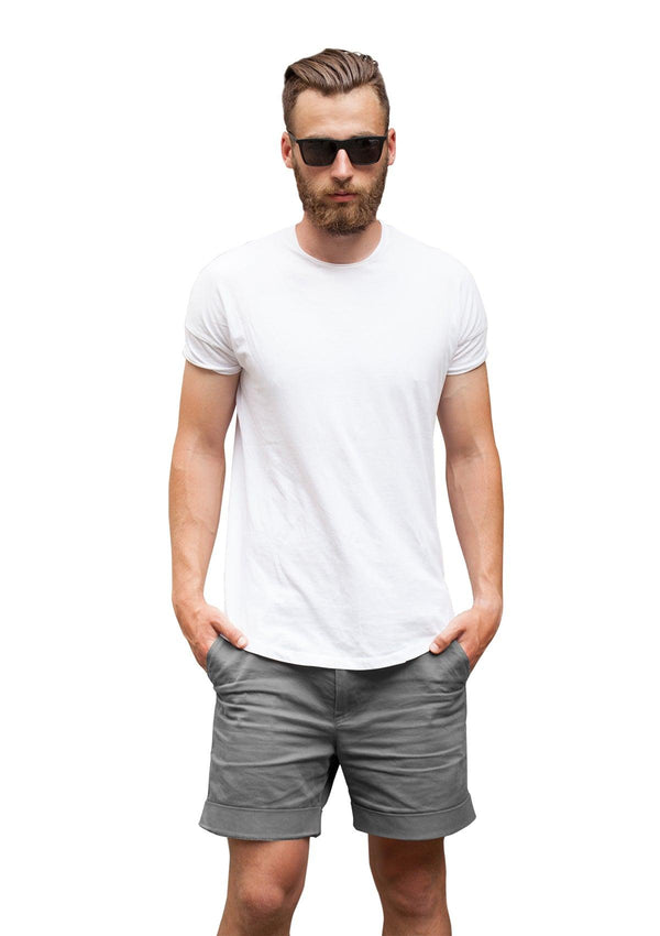 Men's White Short Sleeve Crew Neck T-Shirt - Airlume Cotton - Perfect TShirt Co