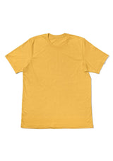 Men's Yellow Heather Short Sleeve Crew Neck T-Shirt - Perfect TShirt Co