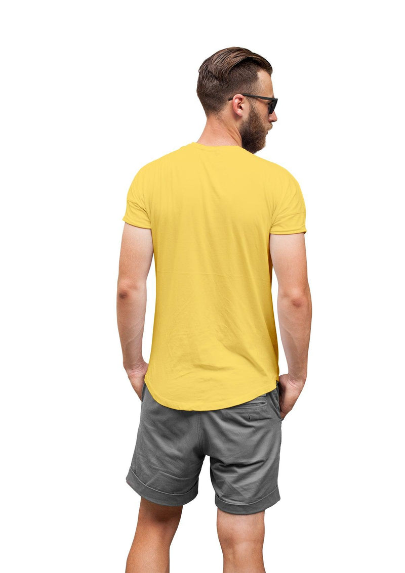 Men's Yellow Short Sleeve Crew Neck T-Shirt - Perfect TShirt Co