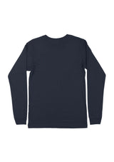 Mens T-Shirt Long Sleeve Crew Neck Navy Blue - Perfect TShirt Co