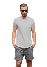 Mens T-Shirt Short Sleeve Crew Neck Aluminum Gray - Perfect TShirt Co