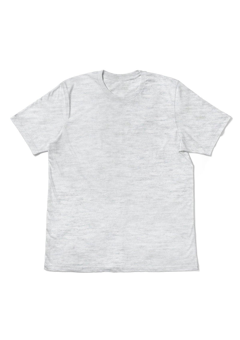 Mens T-Shirt Short Sleeve Crew Neck Ash Gray Heather - Perfect TShirt Co