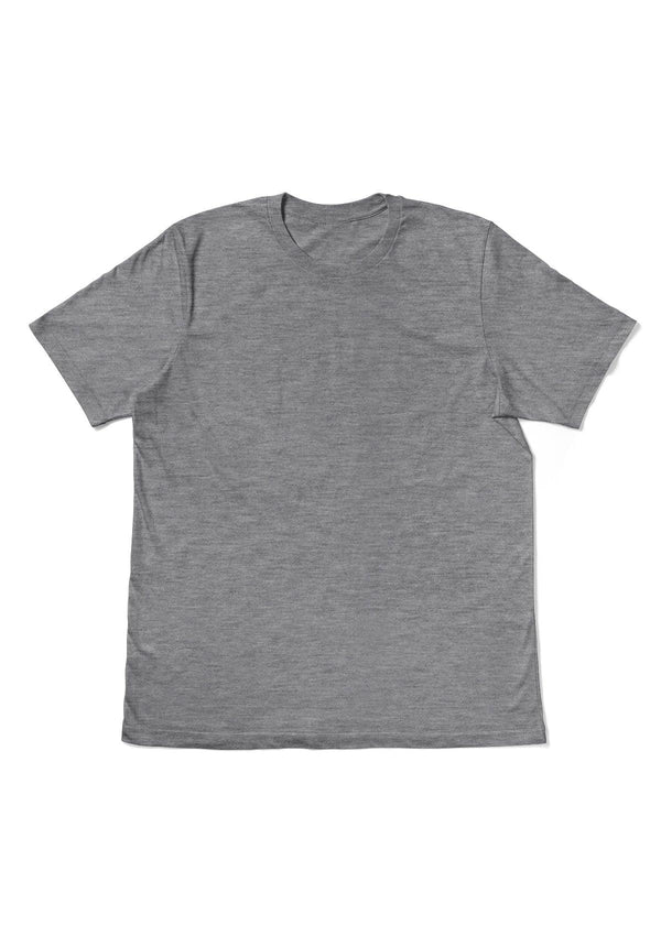 Mens T-Shirt Short Sleeve Crew Neck Athletic Gray Triblend - Perfect TShirt Co