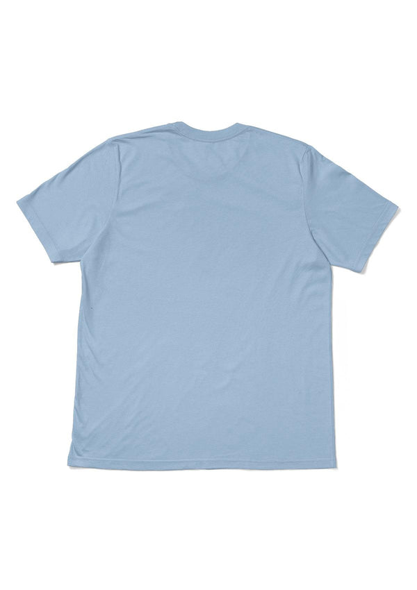 Mens T-Shirt Short Sleeve Crew Neck Baby Blue Cotton - Perfect TShirt Co