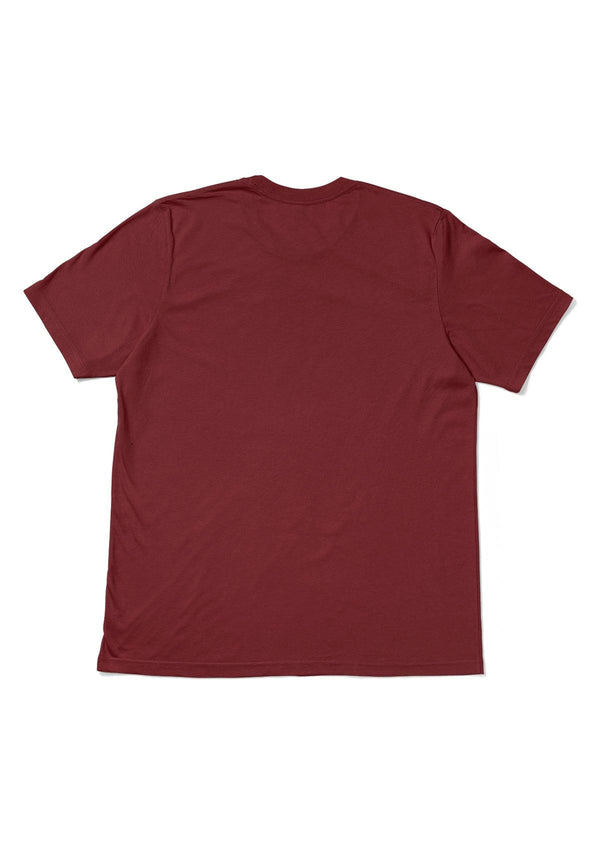 Mens T-Shirt Short Sleeve Crew Neck Blood Red Cotton - Perfect TShirt Co