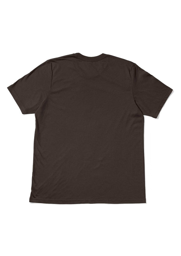 Mens T-Shirt Short Sleeve Crew Neck Brown Cotton - Perfect TShirt Co