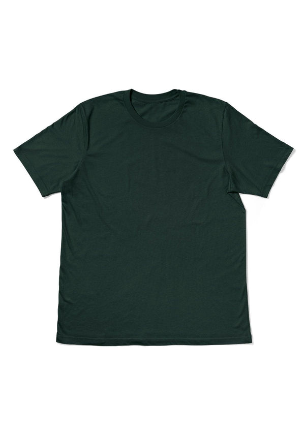 Mens T-Shirt Short Sleeve Crew Neck Forest Green Cotton - Perfect TShirt Co
