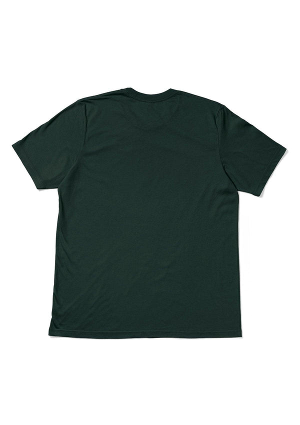 Mens T-Shirt Short Sleeve Crew Neck Forest Green Cotton - Perfect TShirt Co