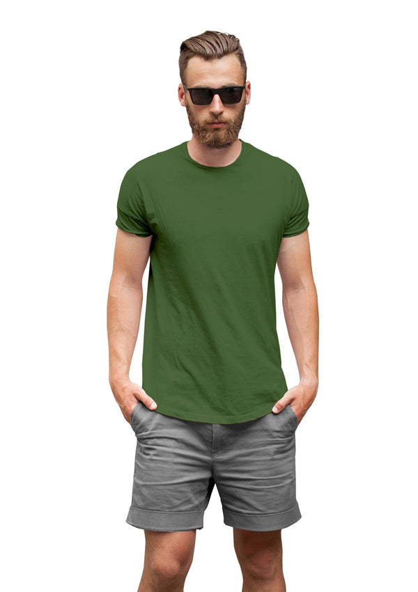 Mens T-Shirt Short Sleeve Crew Neck Leaf Green - Perfect TShirt Co