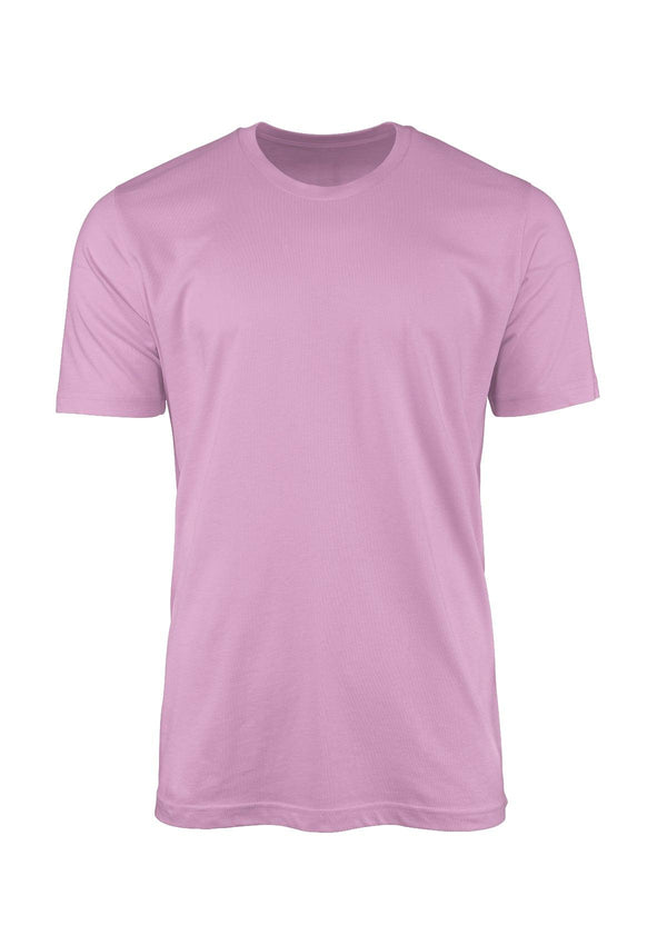 Mens T-Shirt Short Sleeve Crew Neck Lilac Cotton - Perfect TShirt Co