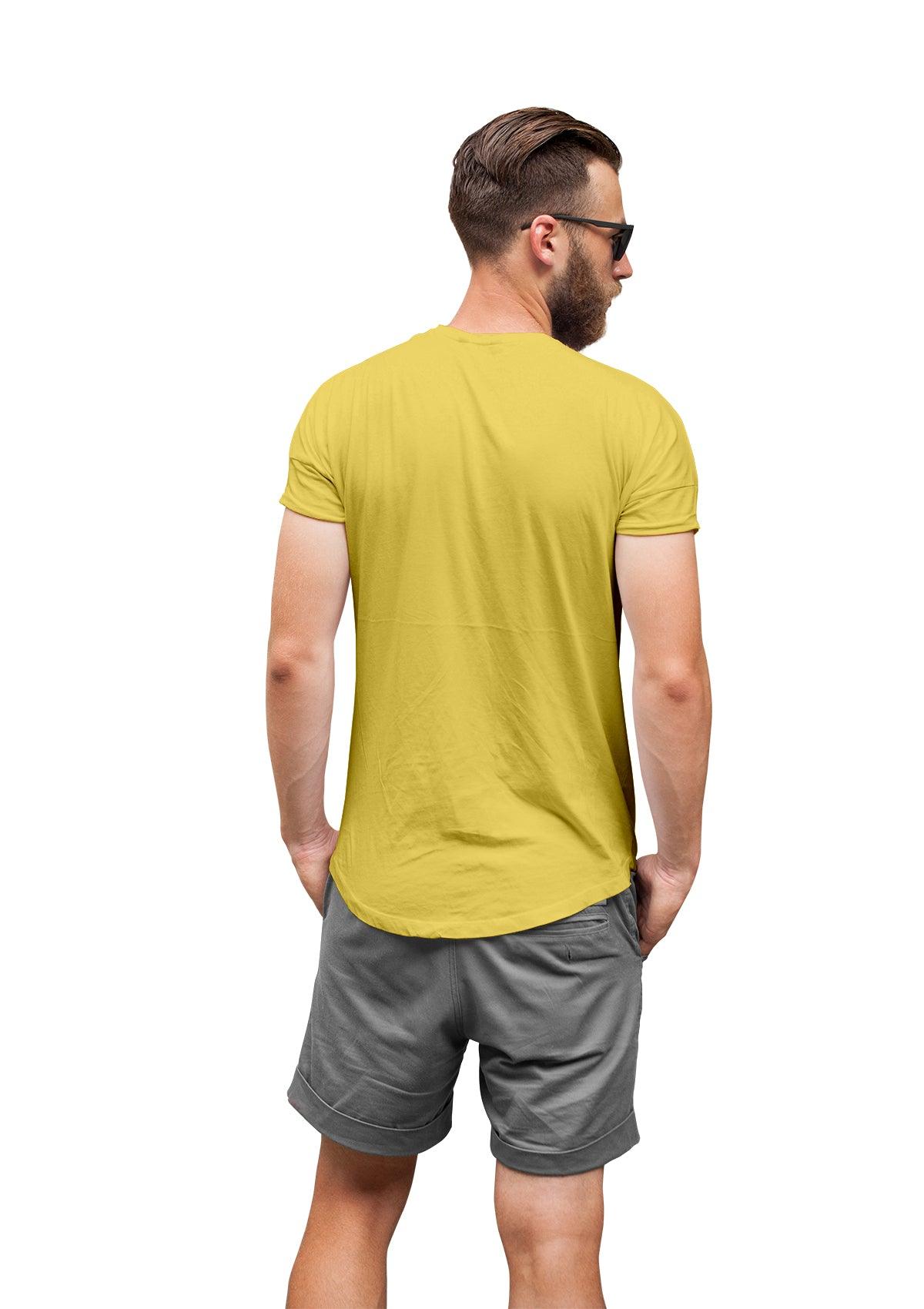 Mens T-Shirt Short Sleeve Crew Neck Maize Yellow - Perfect TShirt Co