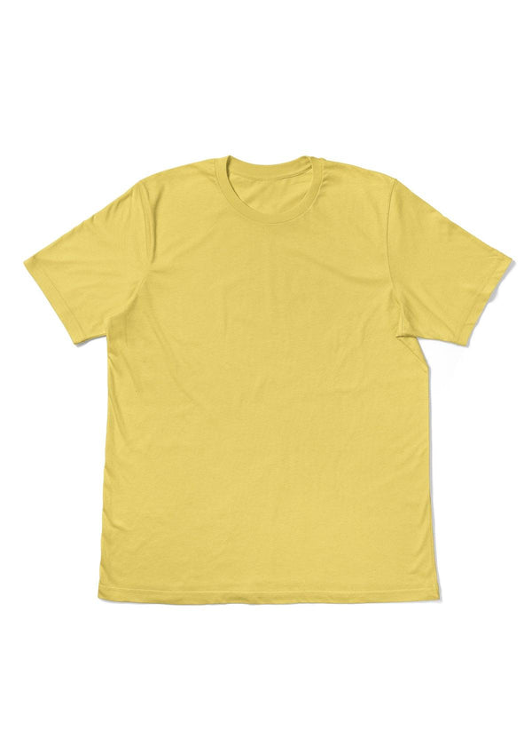 Mens T-Shirt Short Sleeve Crew Neck Maize Yellow - Perfect TShirt Co