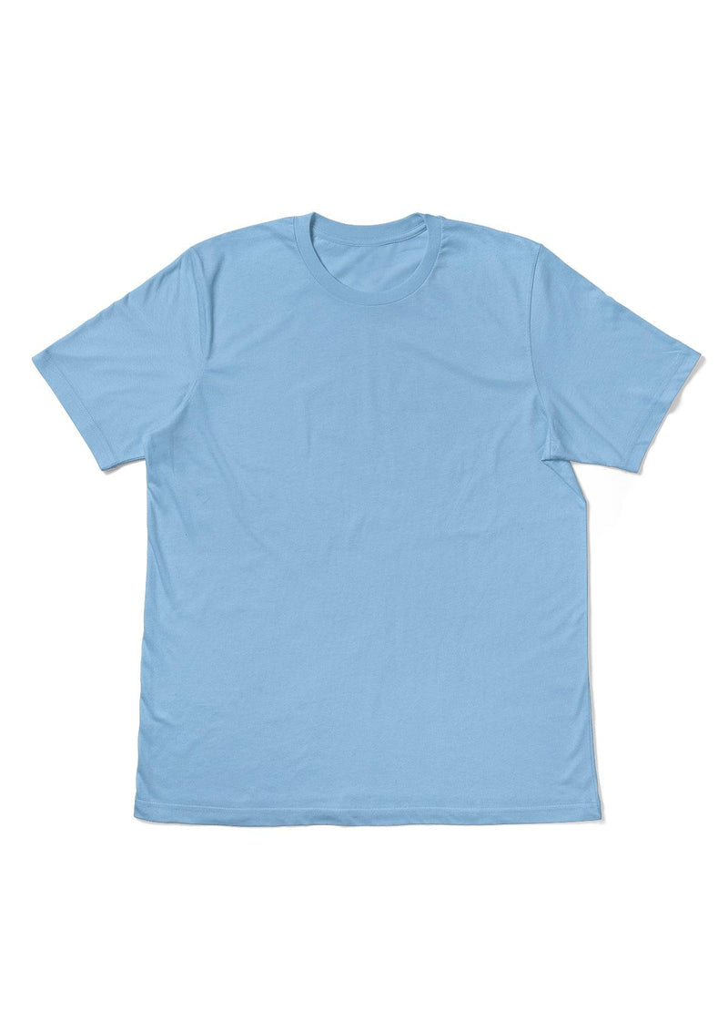 Mens T-Shirt Short Sleeve Crew Neck Ocean Blue - Perfect TShirt Co