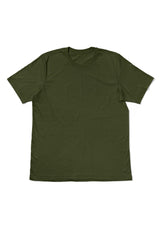 Mens T-Shirt Short Sleeve Crew neck Olive Green Cotton - Perfect TShirt Co