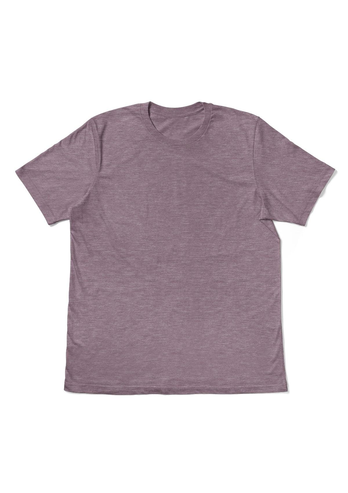 Mens T-Shirt Short Sleeve Crew Neck Orchid Purple Triblend - Perfect TShirt Co