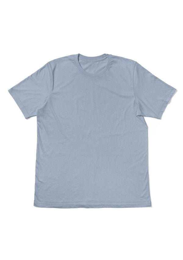 Mens T-Shirt Short Sleeve Crew Neck Ozone Blue Cotton - Perfect TShirt Co