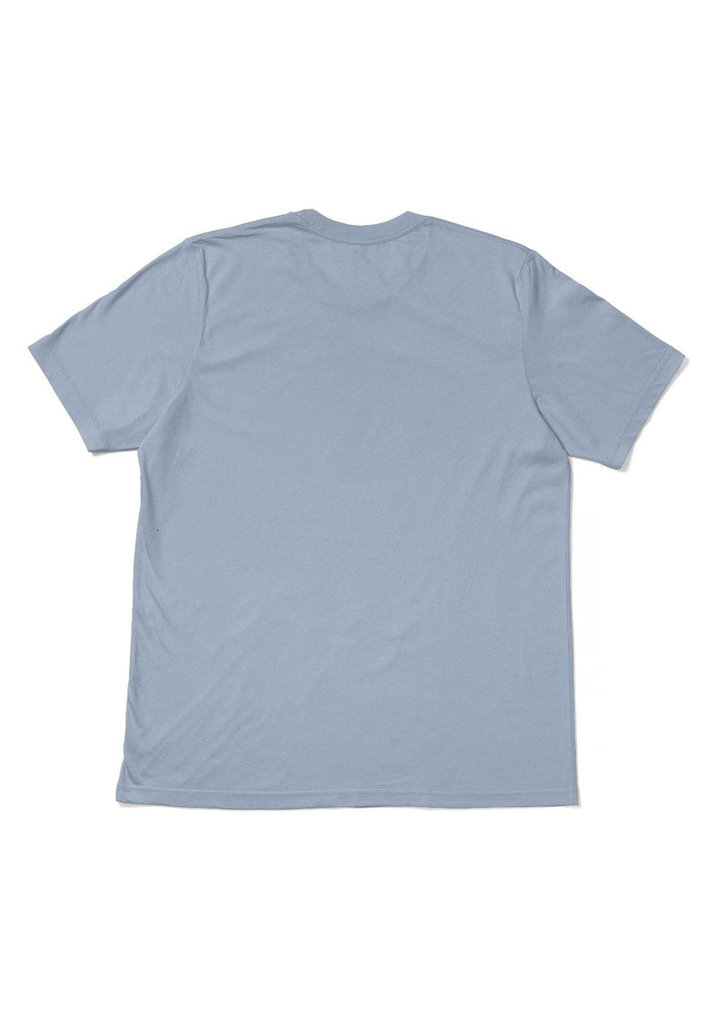 Mens T-Shirt Short Sleeve Crew Neck Ozone Blue Cotton - Perfect TShirt Co