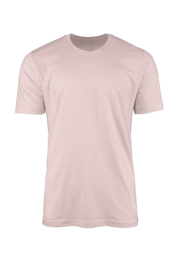 Mens T-Shirt Short Sleeve Crew Neck Powder Pink Cotton - Perfect TShirt Co
