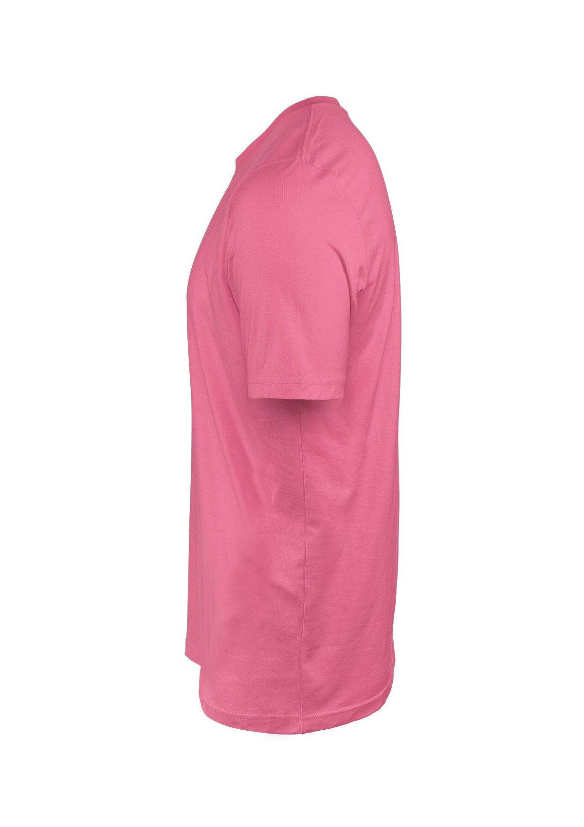 Mens T-Shirt Short Sleeve Crew Neck Prince Pink Cotton - Perfect TShirt Co