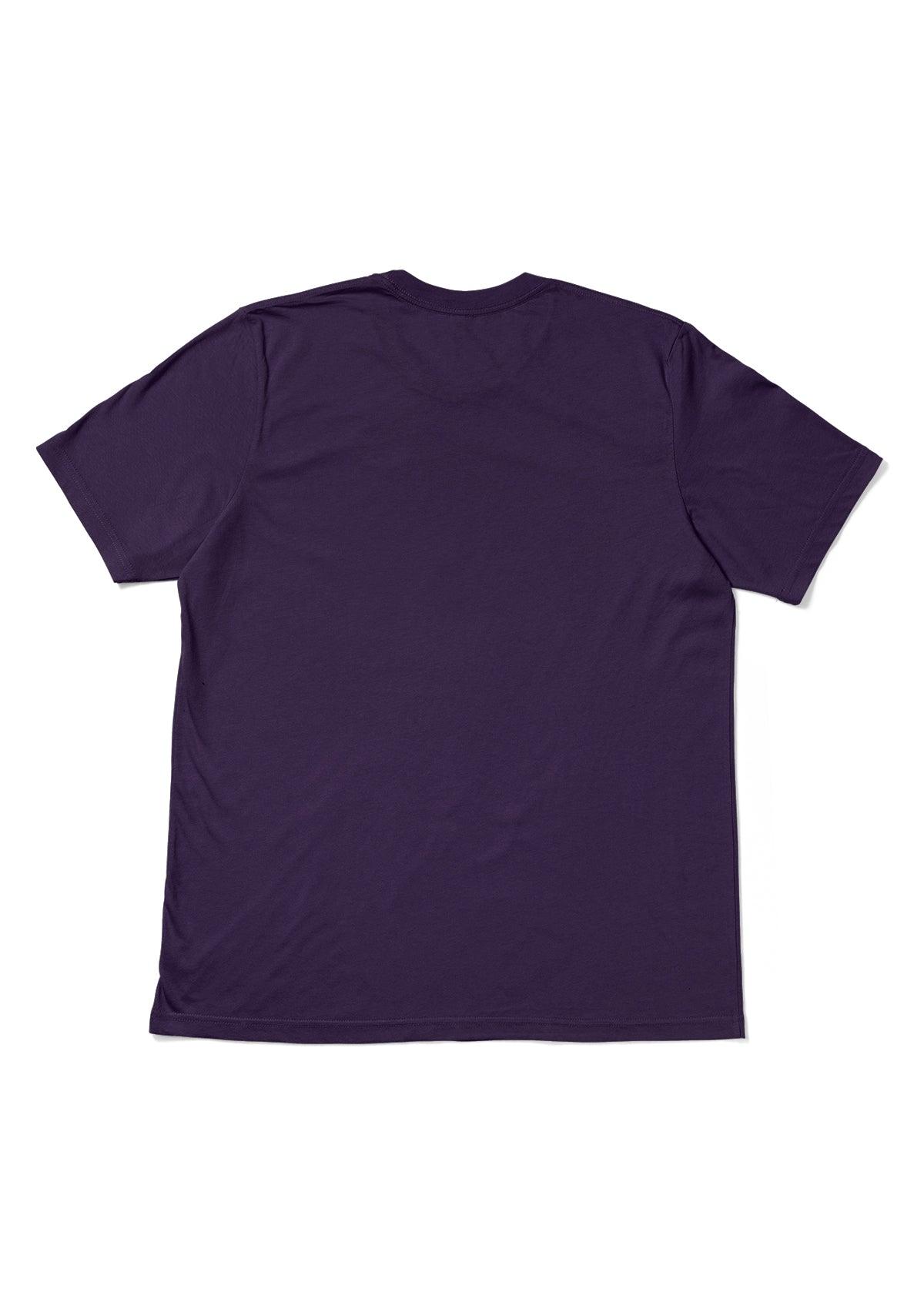 Mens T-Shirt Short Sleeve Crew Neck Purple Cotton - Perfect TShirt Co