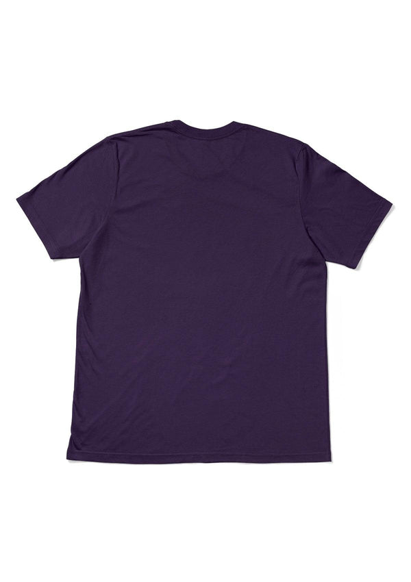 Mens T-Shirt Short Sleeve Crew Neck Purple Cotton - Perfect TShirt Co