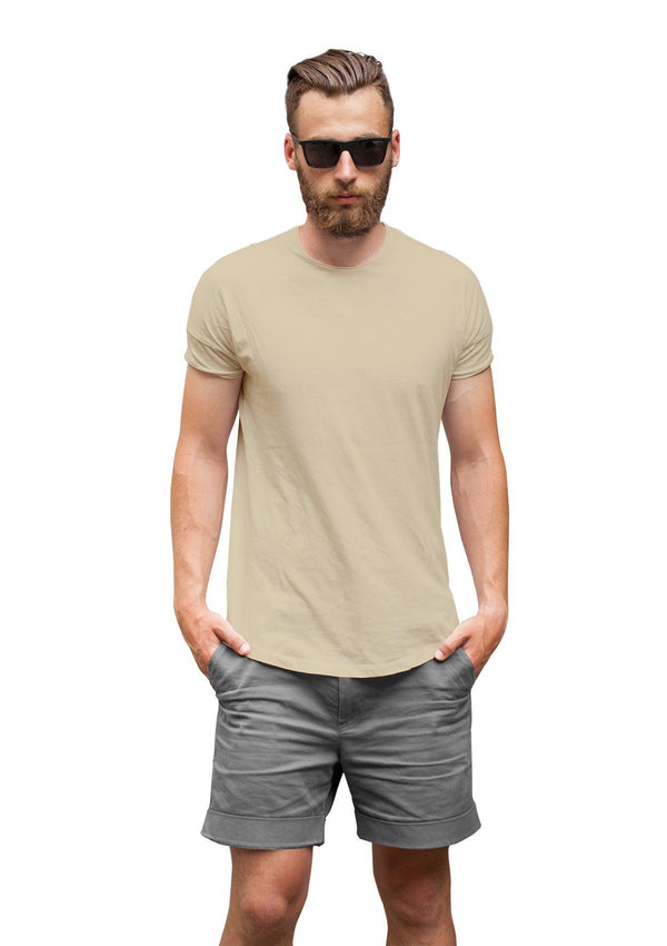 Mens T-Shirt Short Sleeve Crew Neck Soft Cream White - Perfect TShirt Co