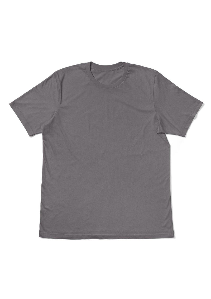 BS2003 Men's Crew Neck Slim Fit T-Shirt - Basic Cotton Blend Tee For Summer, Casual Wear (Gray, Medium)