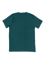 Mens T-Shirt Short Sleeve V-Neck Teal Green Triblend - Perfect TShirt Co