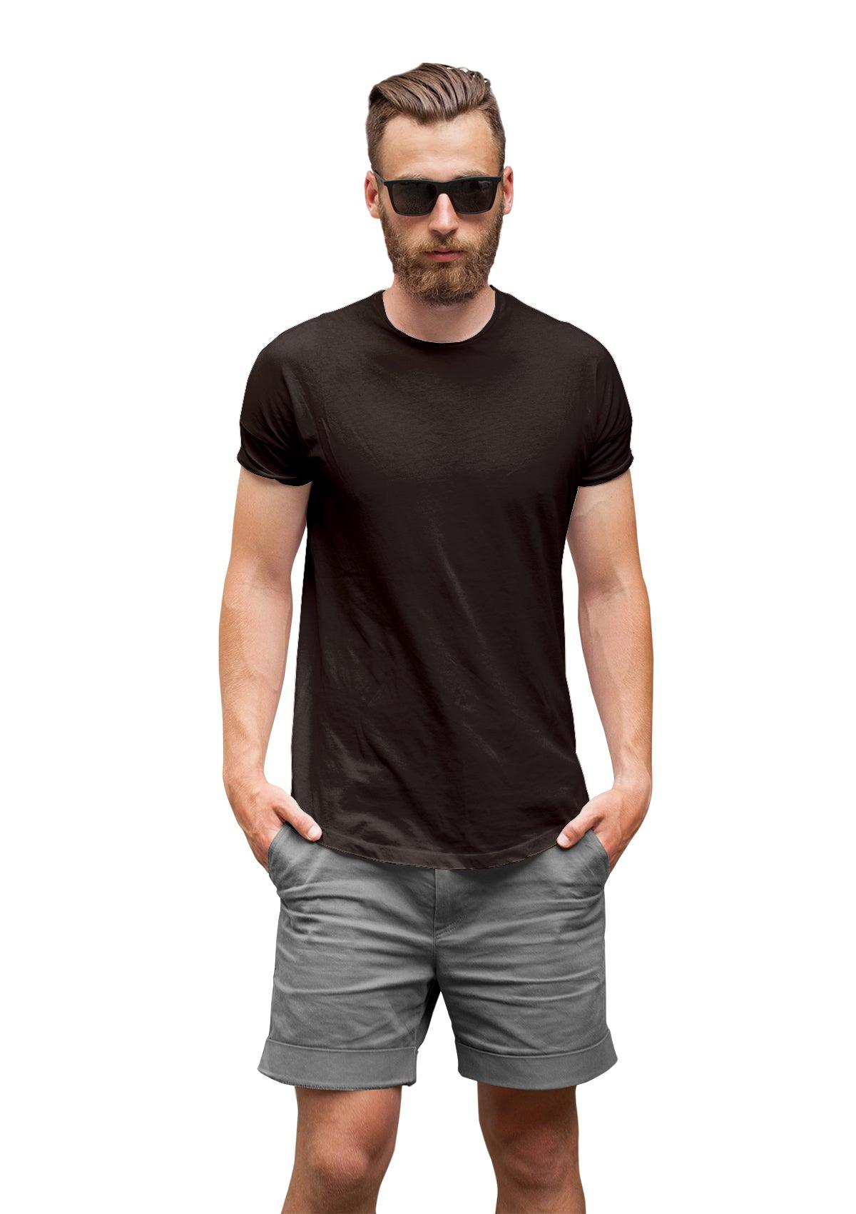Mens T-Shirts Brown, Military Green and Pebble Brown 3 Pack Bundle - Perfect TShirt Co