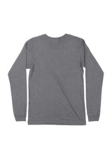 Mens T-Shirts Long Sleeve Crew Neck Shadow Gray Tri-Blend - Perfect TShirt Co