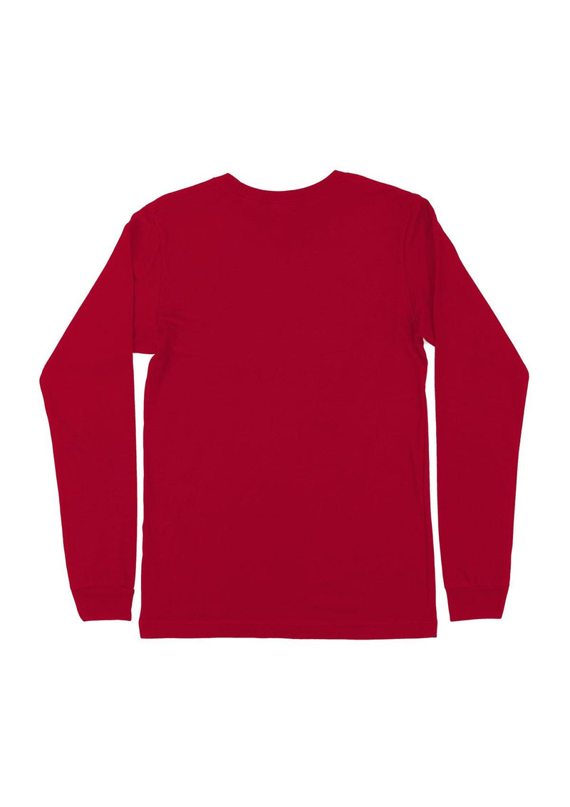 Mens T-Shirts Long Sleeve USA Red Airlume Cotton - Perfect TShirt Co