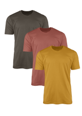 Mens T-Shirts Short Sleeve Crew Neck 3 Pack - Jackson - Perfect TShirt Co