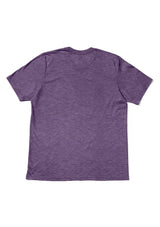 Mens T-Shirts Short Sleeve Crew Neck Purple Triblend - Perfect TShirt Co