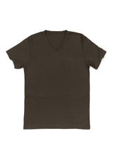 Mens T-Shirts Short Sleeve V-Neck Asphalt Gray - Perfect TShirt Co