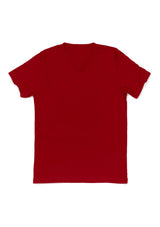 Mens T-Shirts Short Sleeve V-Neck - Real Red - Perfect TShirt Co